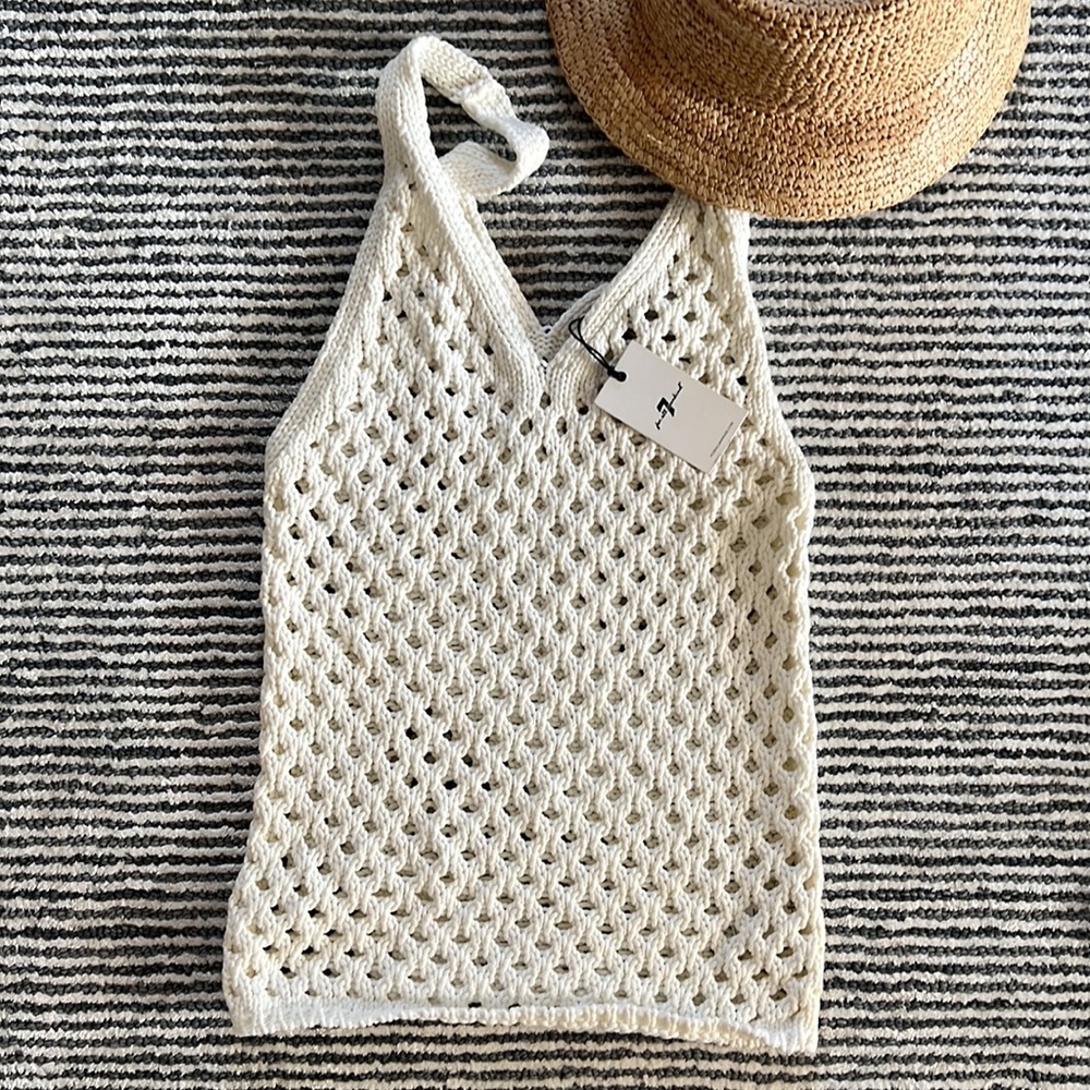 7 for all mankind white knit tank
